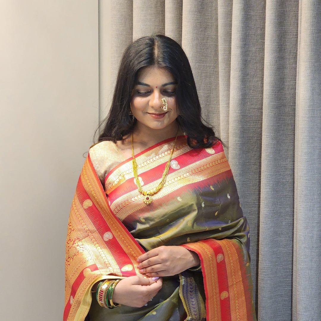 Traditional Soft Silk Sarees with Pure Anmol & Silver Jari Work - Jagmohini