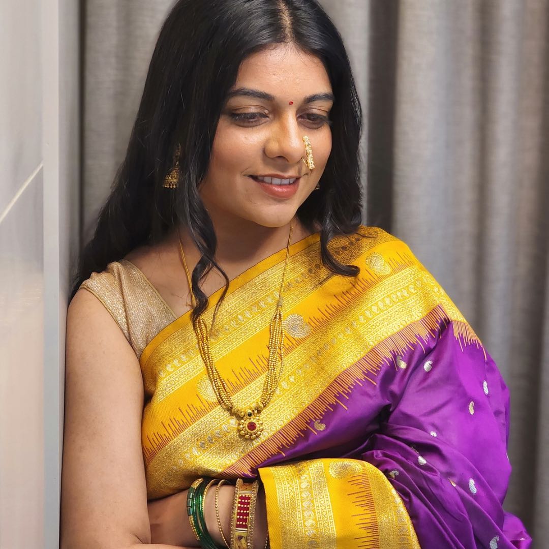 Anmol Jari & Silver Meenakari Purple Soft Silk Sarees – A Royal Touch - Jagmohini