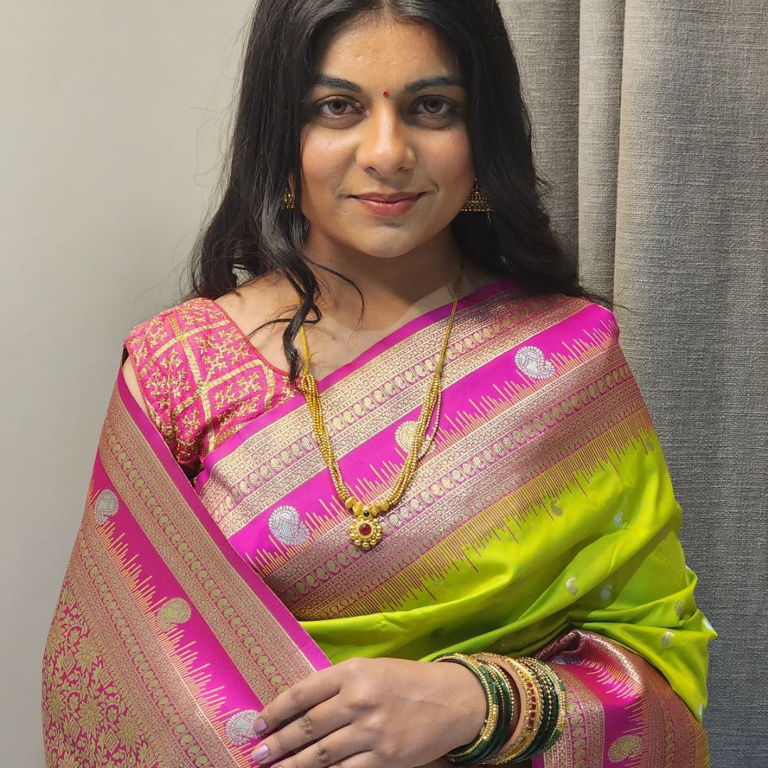 "Exquisite Soft Silk Sarees with Handwoven Anmol & Silver Jari" - Jagmohini