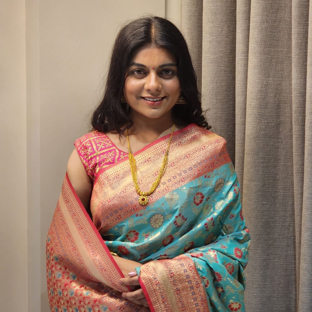 Handcrafted Sea Blue Soft Silk Sarees with Royal Silver Jari Weaving - Jagmohini
