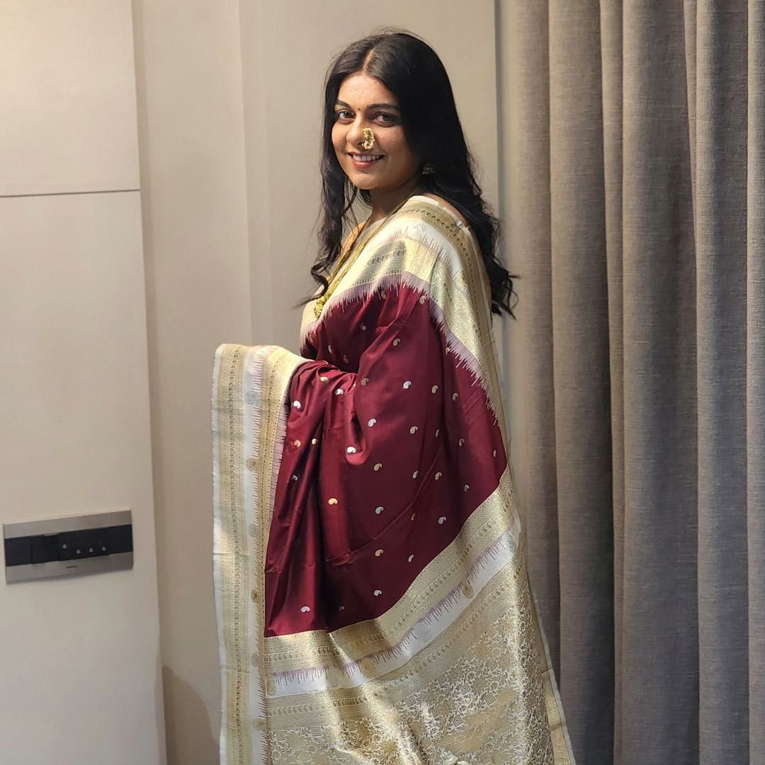 Graceful Soft Silk Sarees with Silver Jari Meenakari Embroidery - Jagmohini