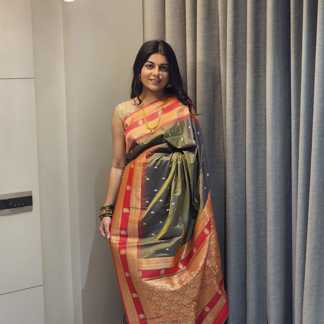Traditional Soft Silk Sarees with Pure Anmol & Silver Jari Work - Jagmohini