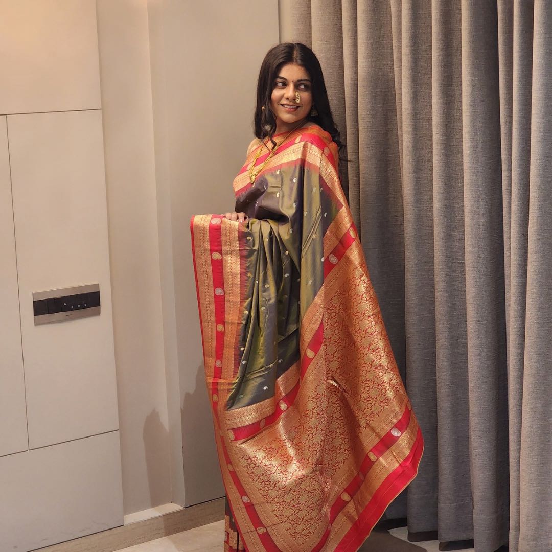 Traditional Soft Silk Sarees with Pure Anmol & Silver Jari Work - Jagmohini